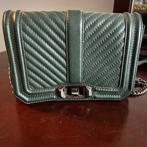 Rebecca Minkoff Forest Green Quilted Crossbody Bag